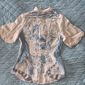 NUVULA Chic Cream Button-Up Blouse